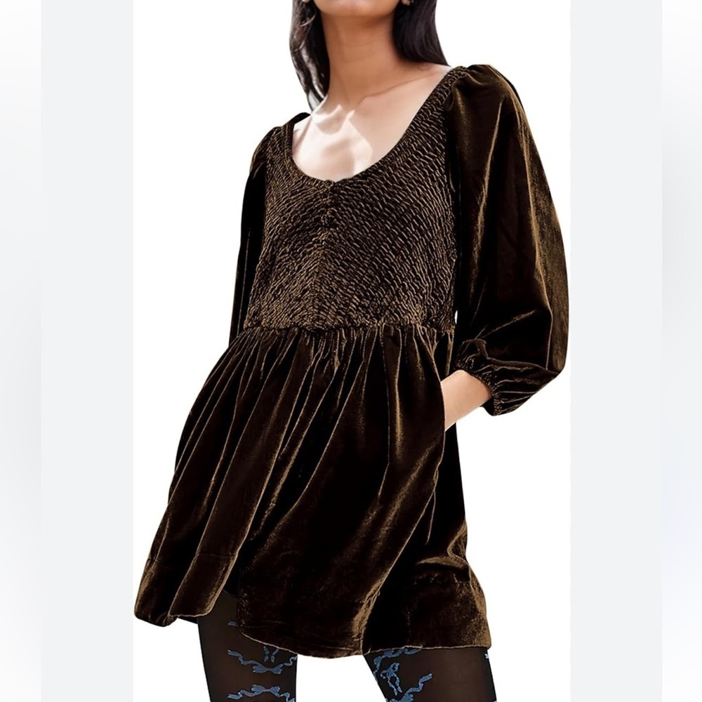 BNWOT Free People Farrier Velvet Mini Dress